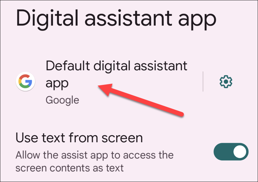Default Digital Assistant app.