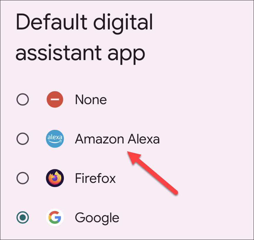 Choosing a digital assistant app.