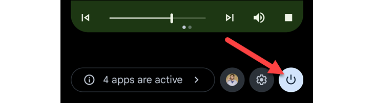 Android notification shade.