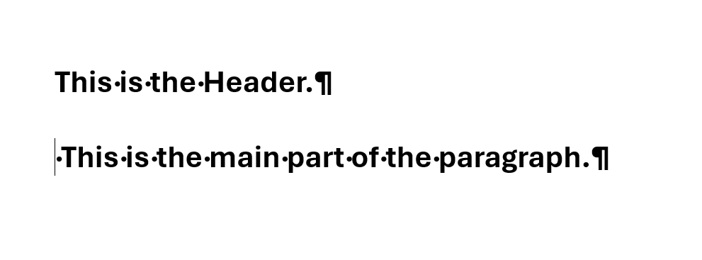 Word document showing text divided into two paragraphs.