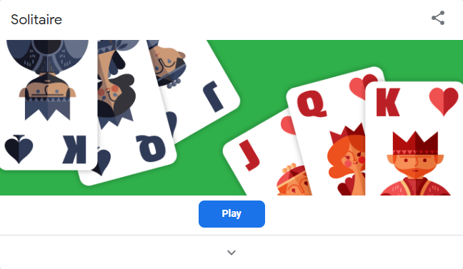 Google Solitaire game.