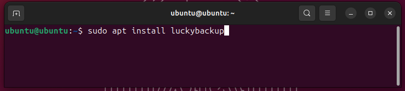 The command to install luckybackup on Ubuntu or most Debian distros. 