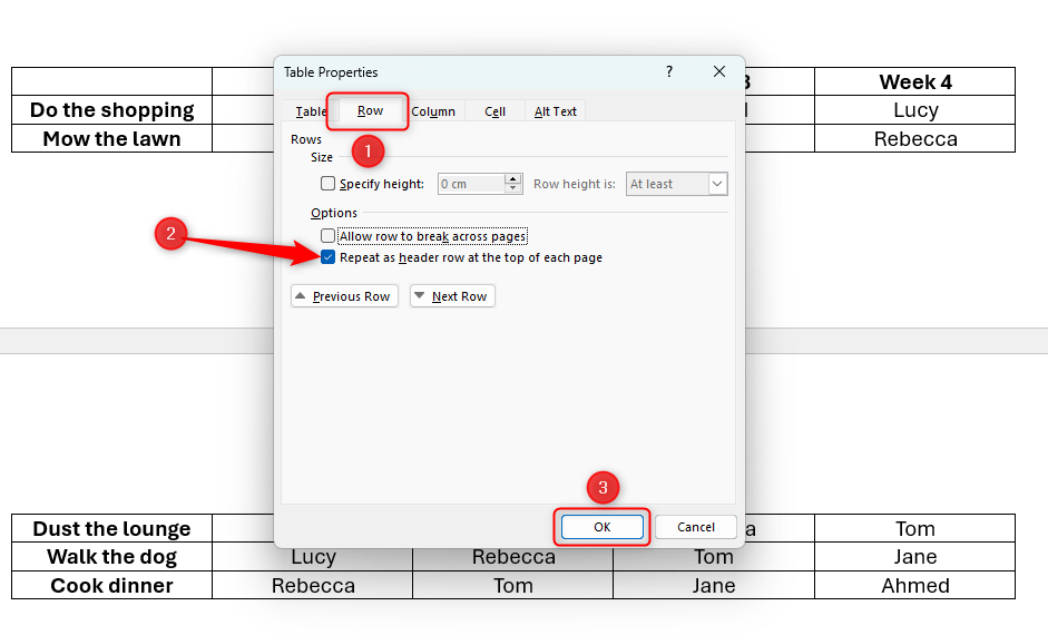 How to Organize Tables Across Pages in Word