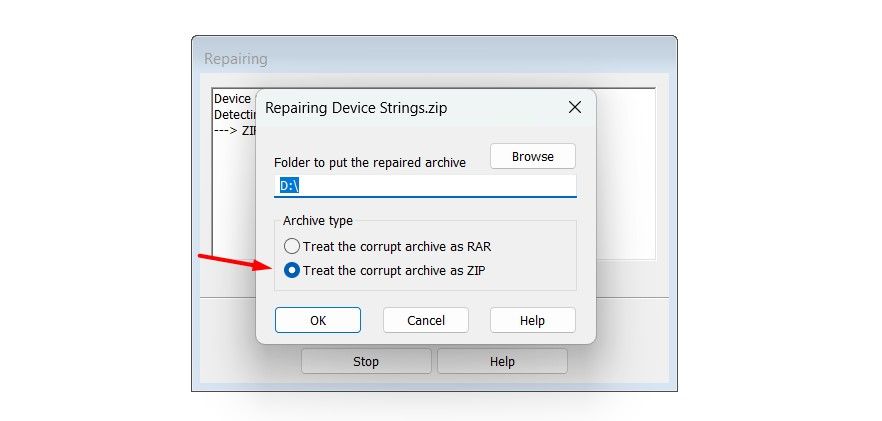 Treat the corrupt file as ZIP option in WinRAR.