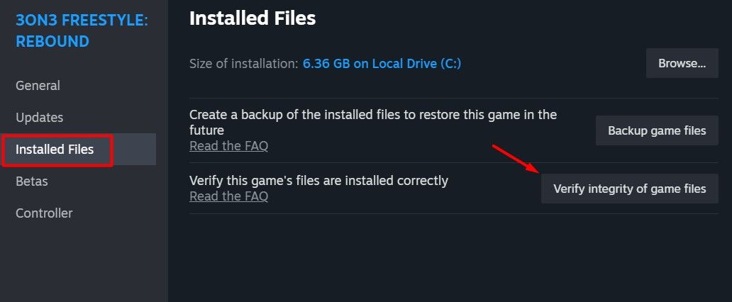Verifiy integrity of game file option in the Steam client.