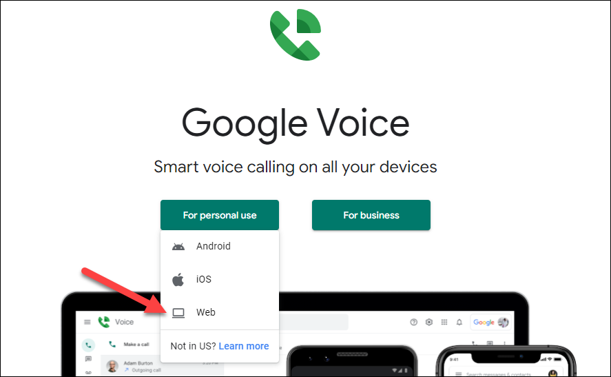Google Voice for web.