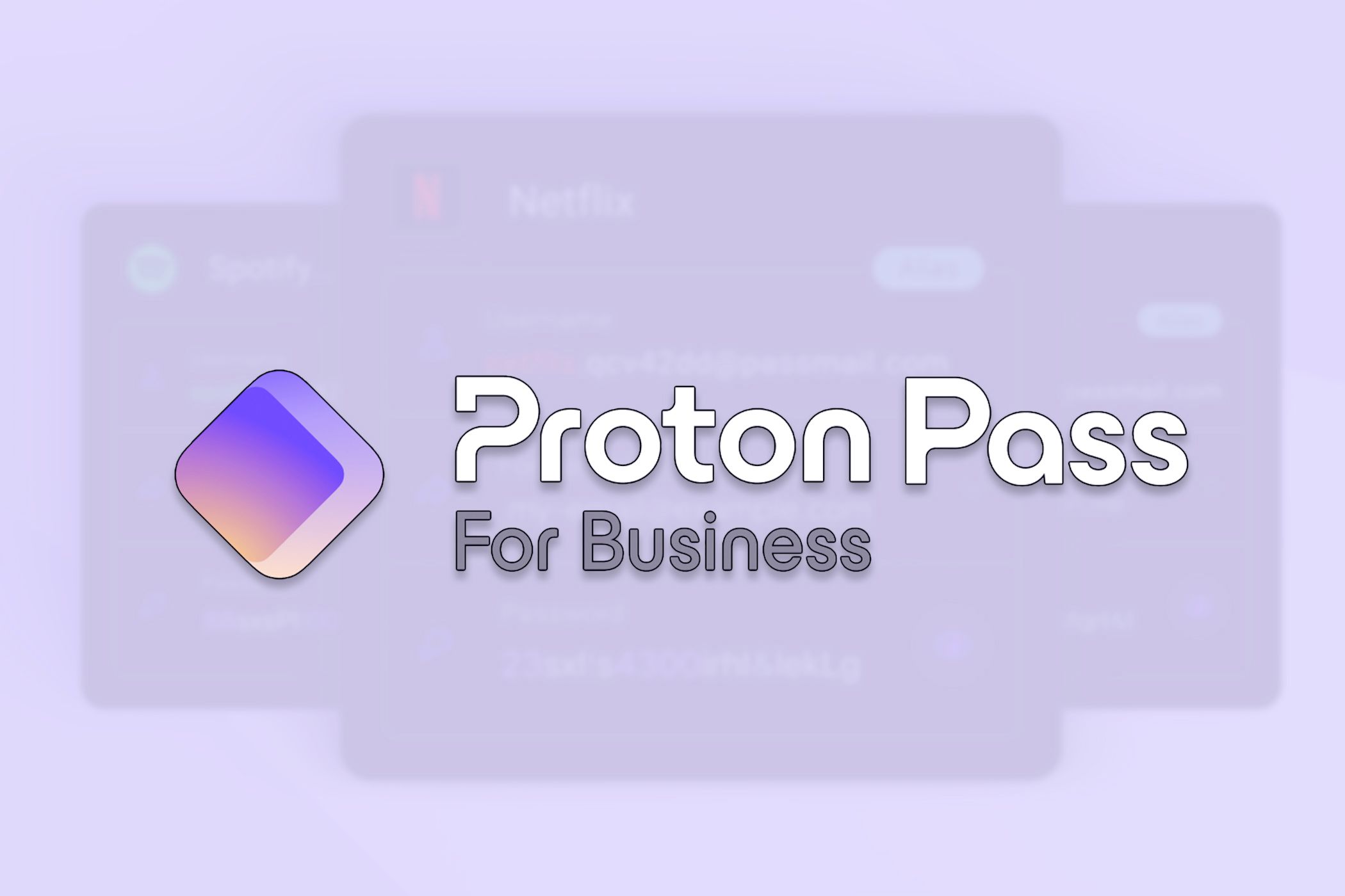 The Proton Pass for Business logo over a purple background.