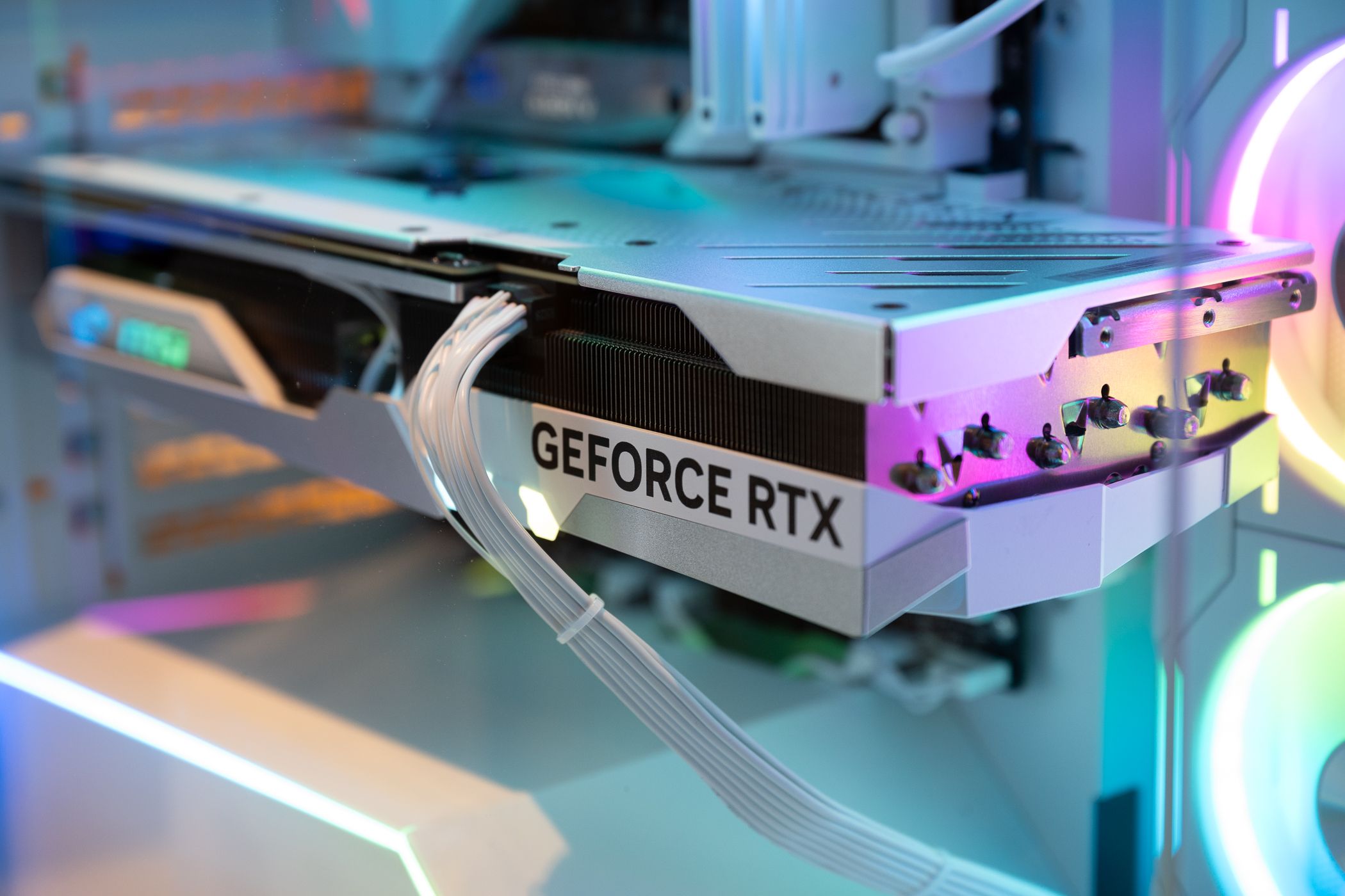 NVIDIA GeForce RTX GPU inside a gaming PC.