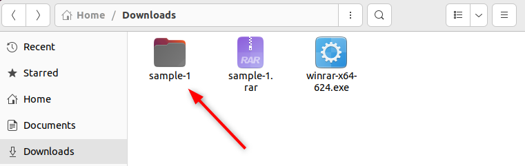 viewing extracted rar file in Nautilus file manager