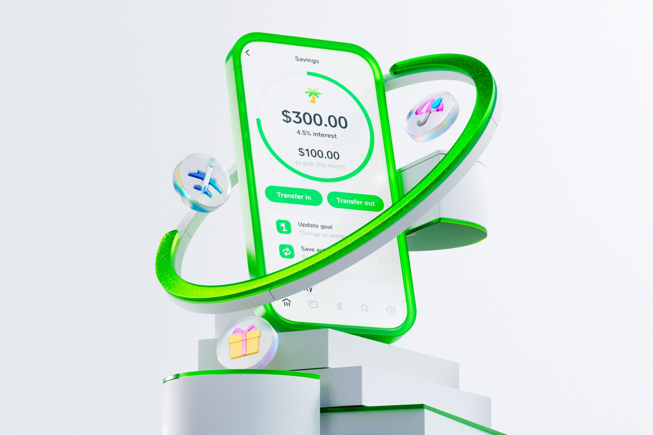 Illustration of the Cash App savings account