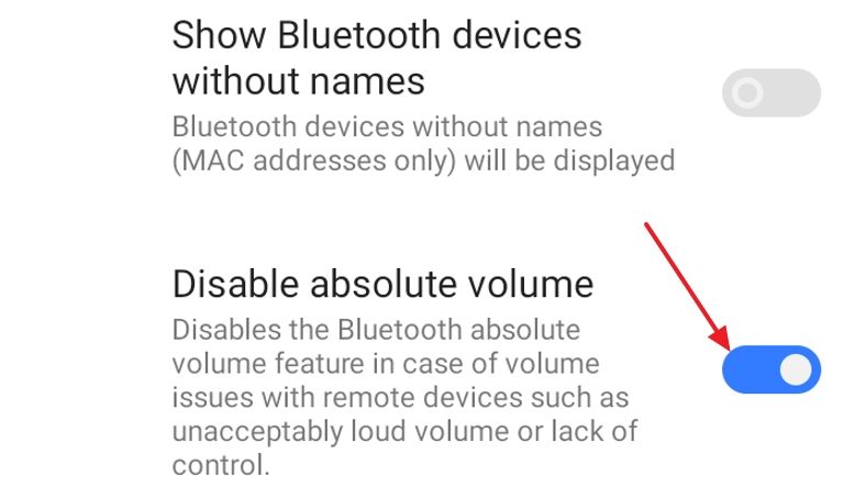 Disable absolute volume toggle in the Developers option window.