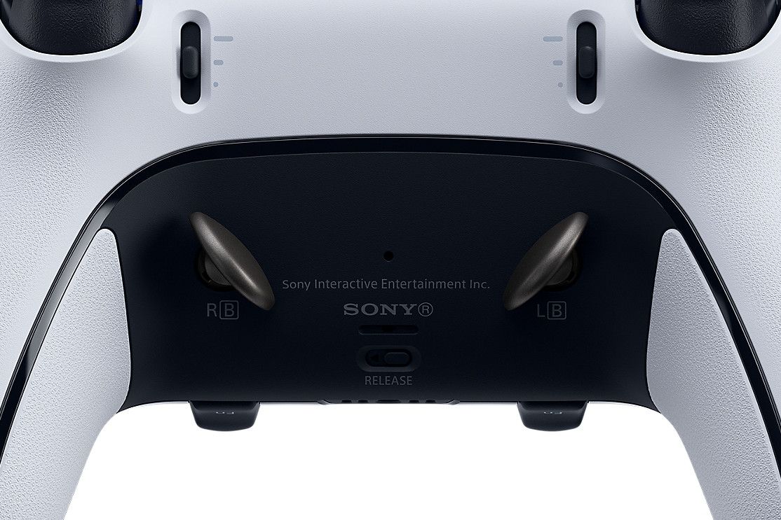 Sony's DualSense Edge controller rear paddles.