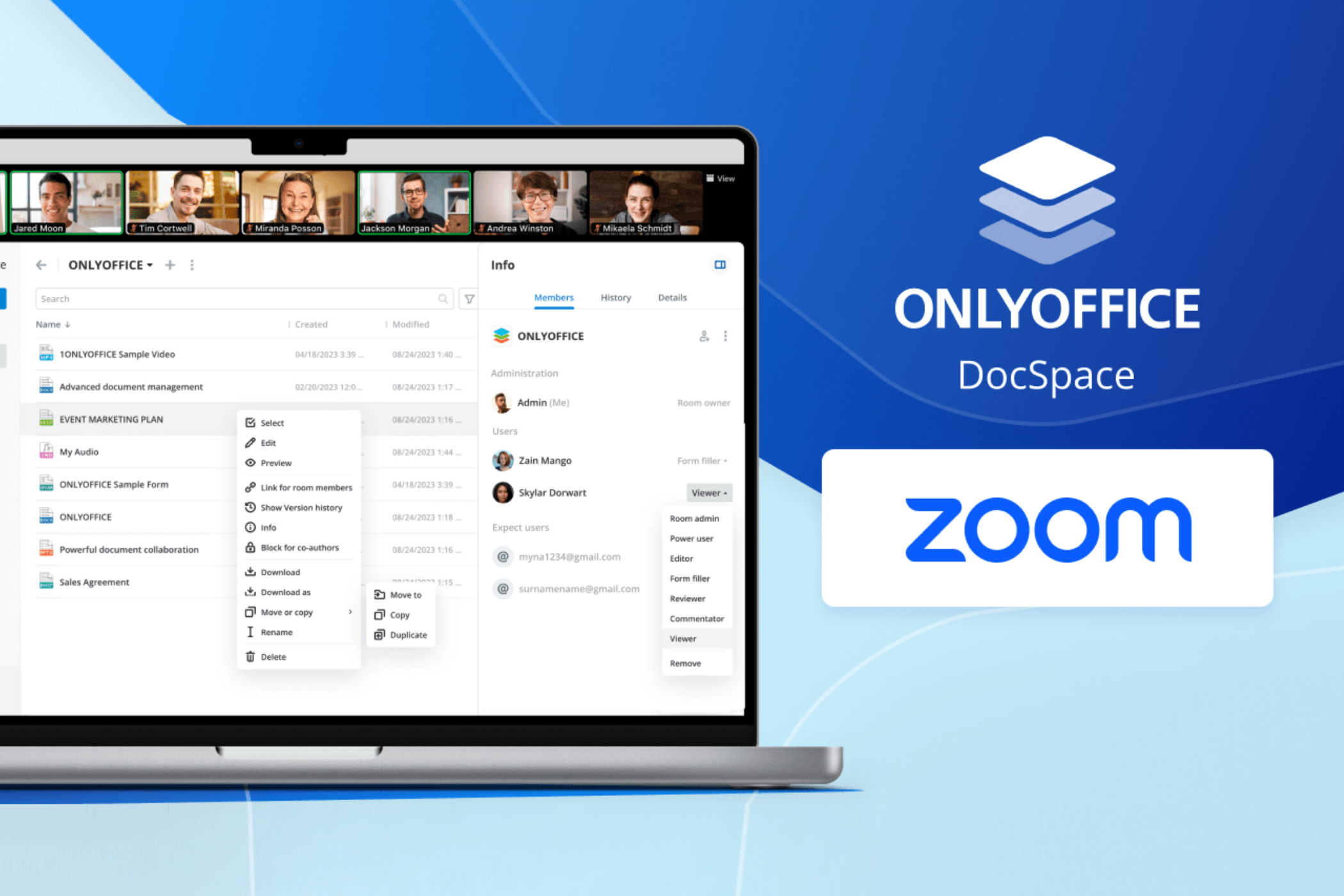 ONLYOFFICE DocSpace for Zoom Availability Image