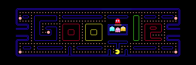 Google Doodle for Pac-Man's 30th anniversary.