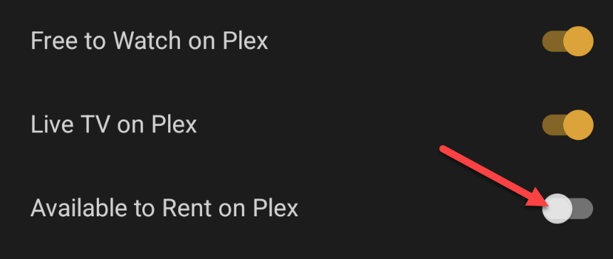 Plex search filters.