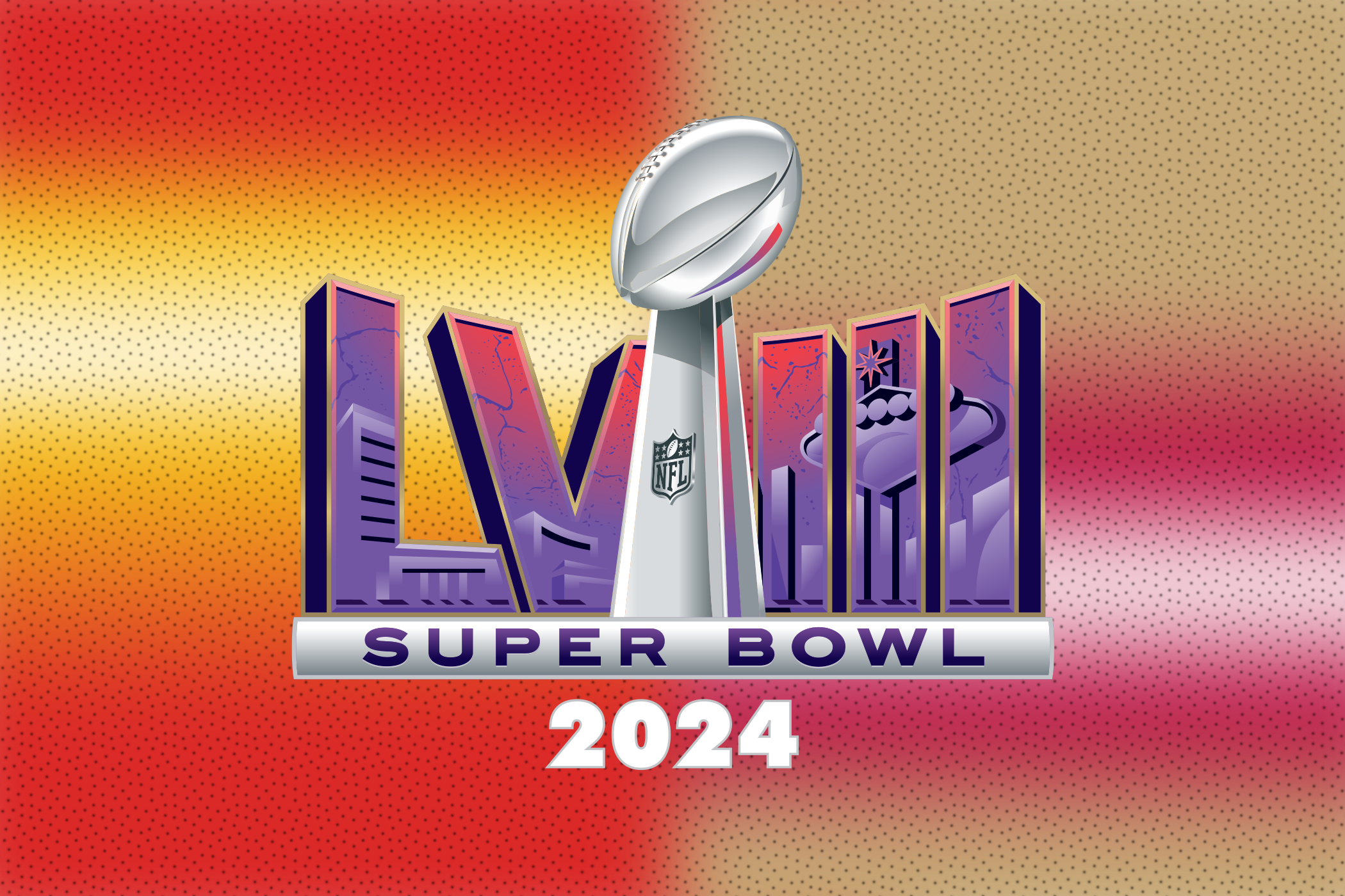 Super Bowl LVIII 2024 logo.