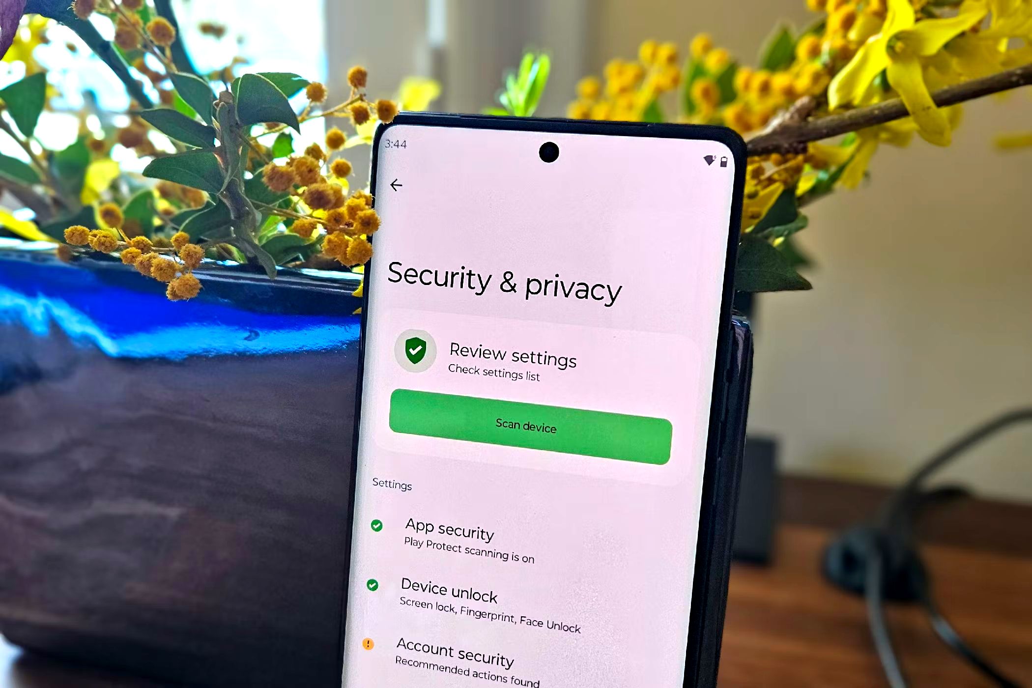Android Security & Privacy screen.