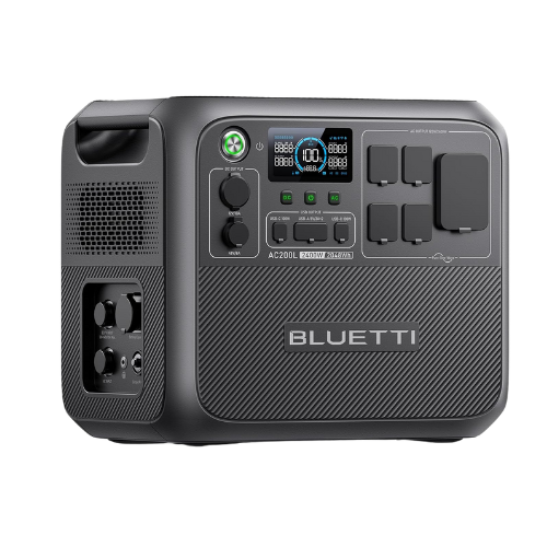 BLUETTI AC200L Power Station with AC/DC and USB output.