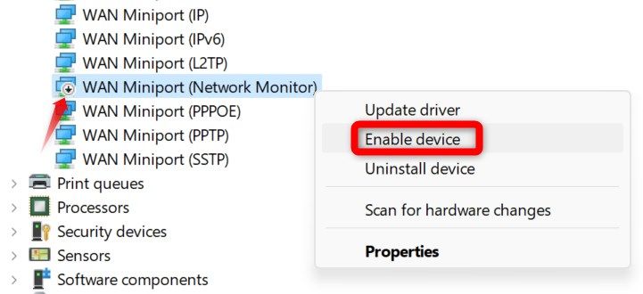Enabling the disabled ethernet connection adapter in device manager.