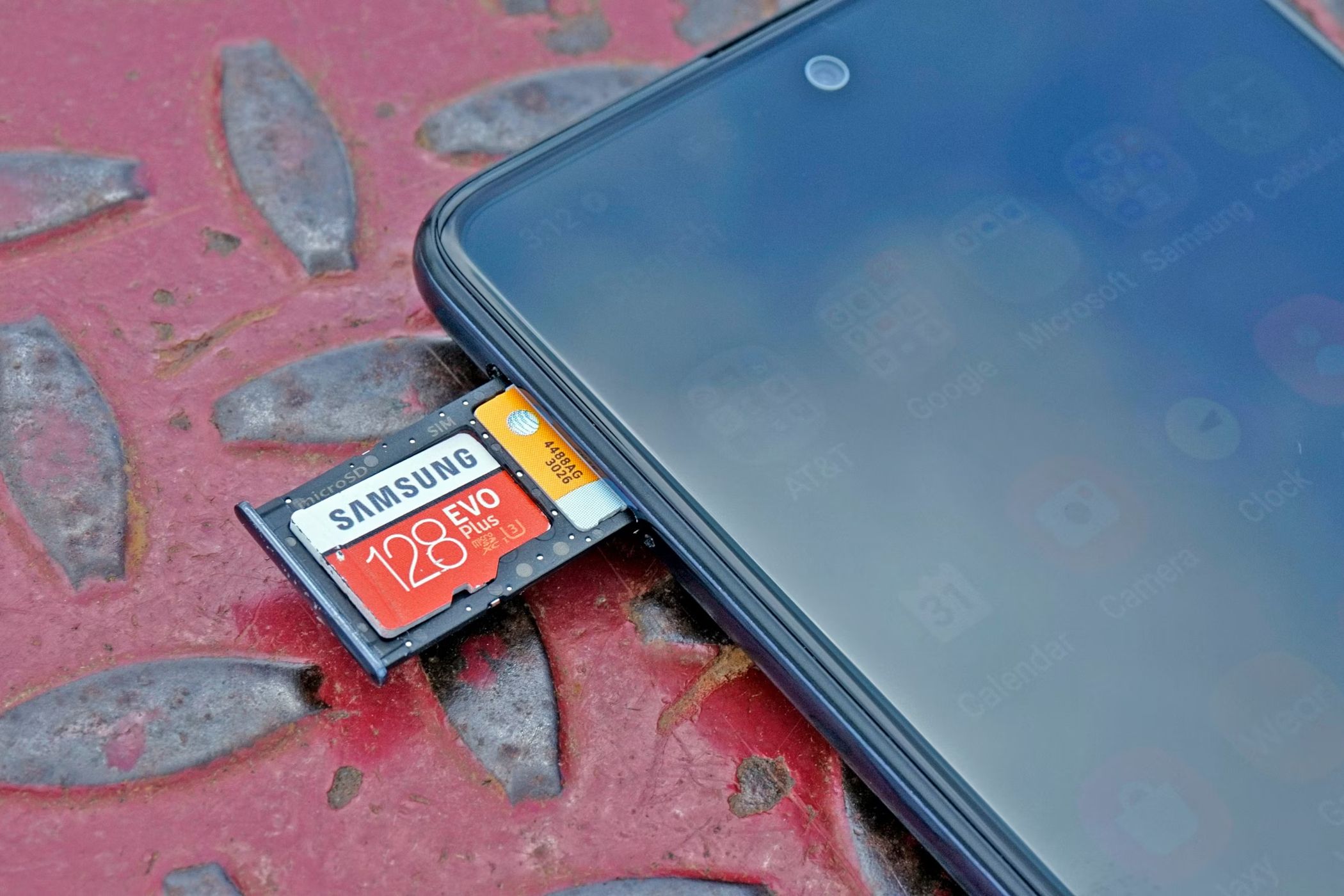 microSD card in a phone.