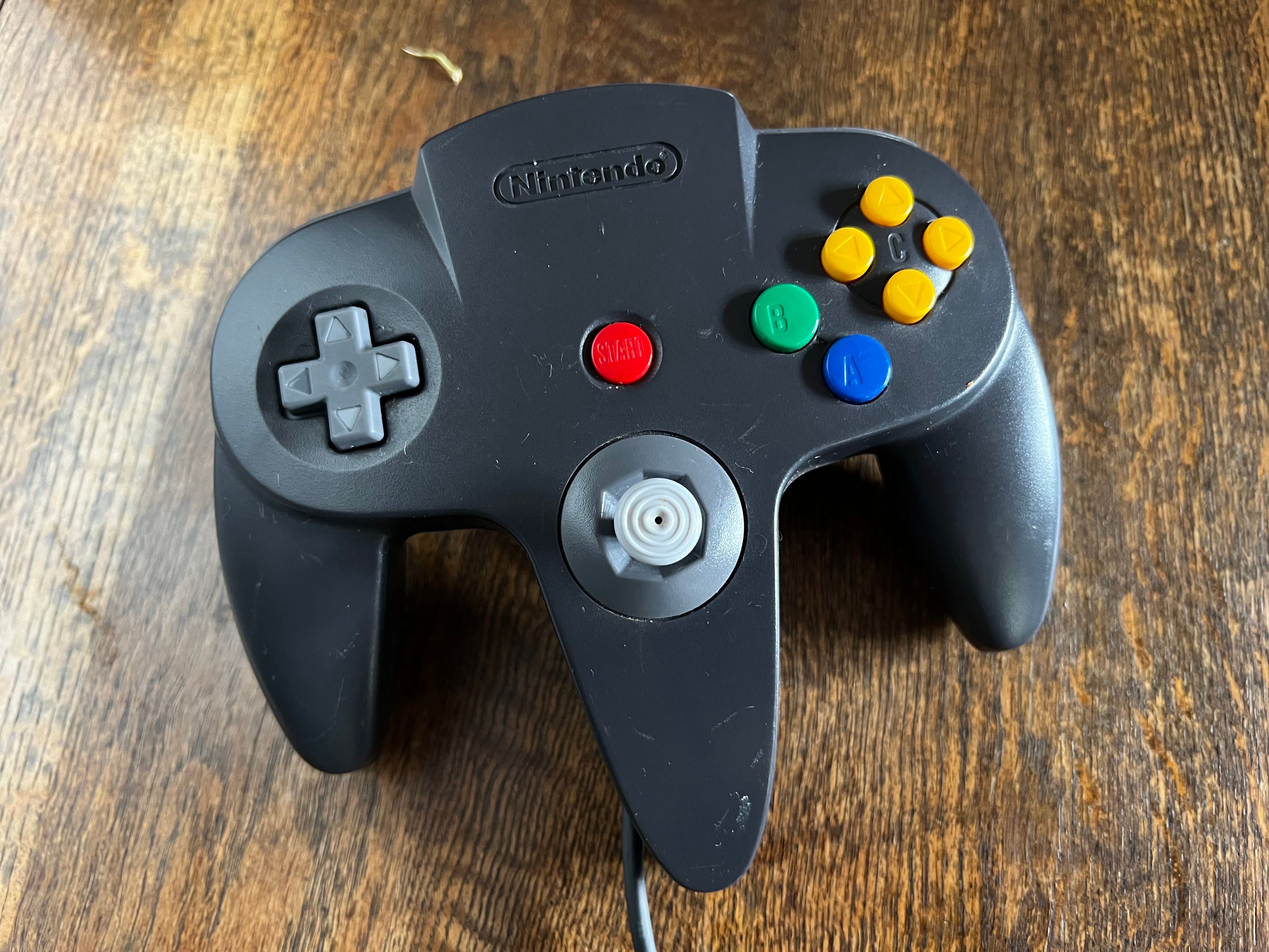 Scuffed Nintendo 64 controller.