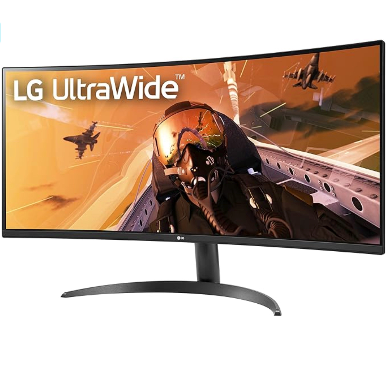 LG 34-inch ultrawide curved monitor. 