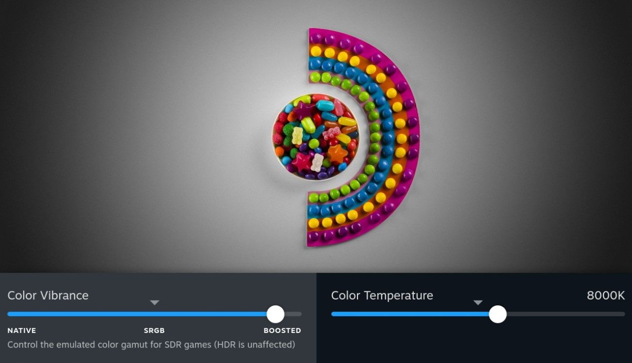 Calibrating Steam Deck display.