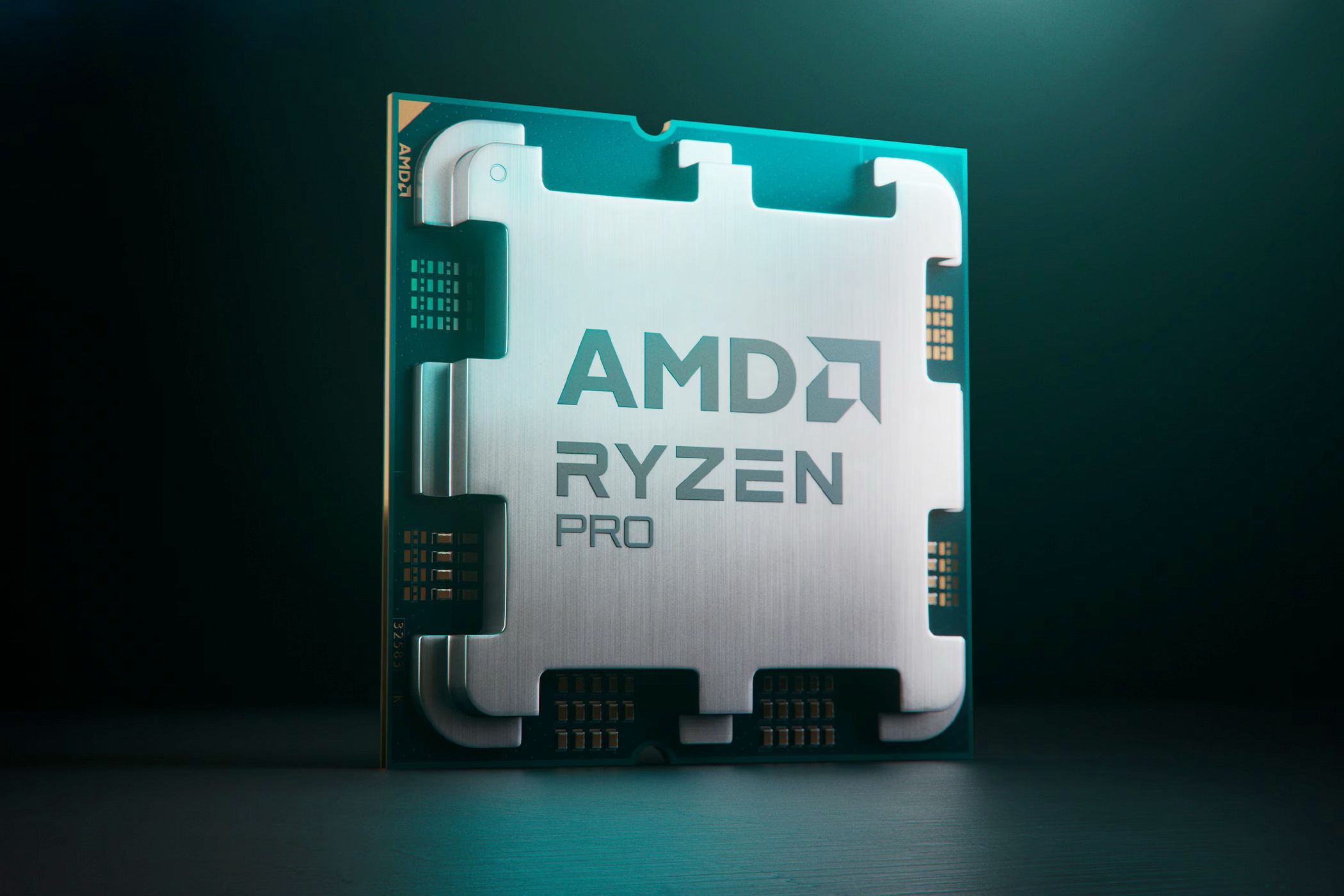 Illustration of an AMD Ryzen PRO 8000 processor.