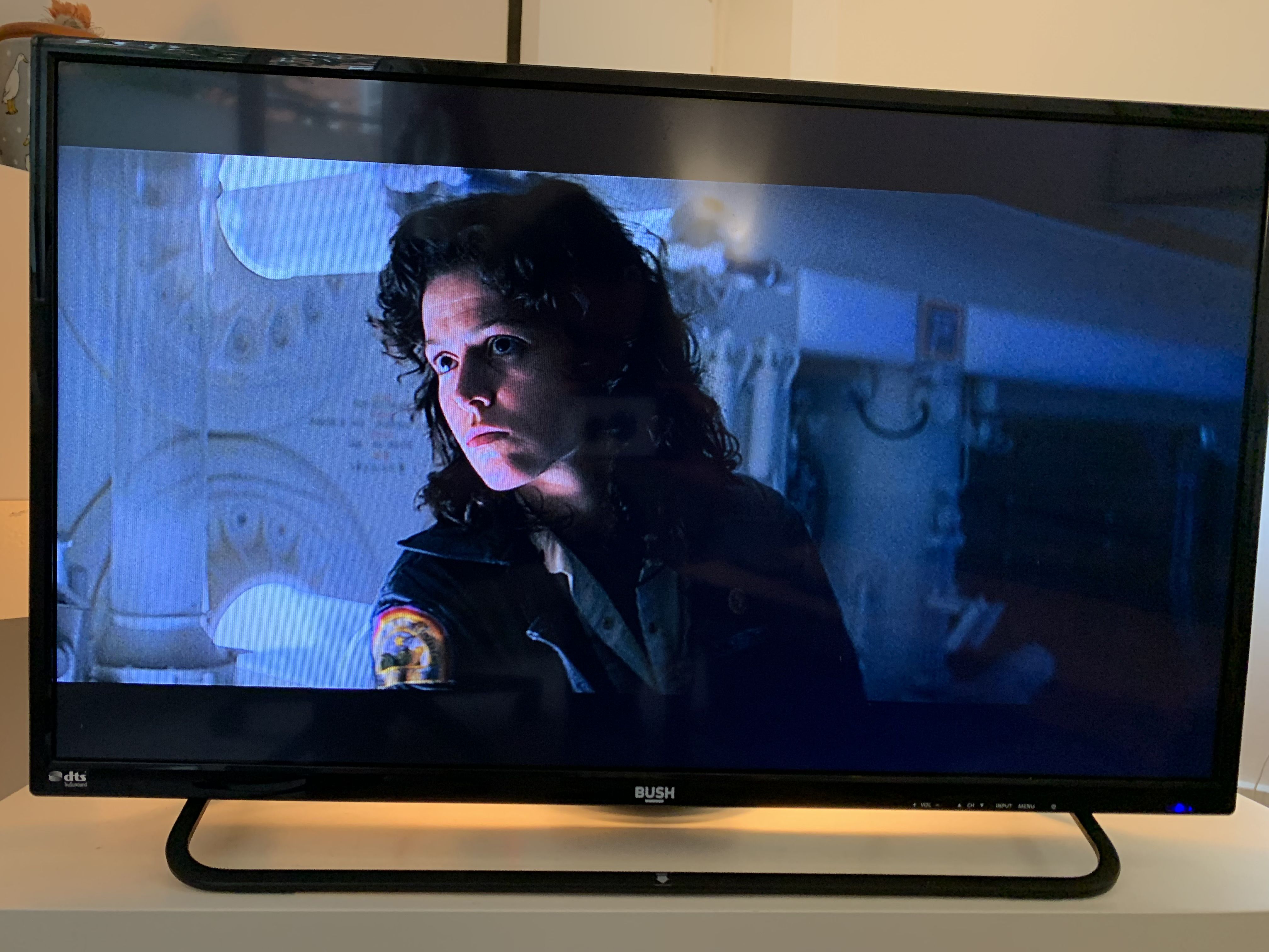 Watching a movie over wireless HDMI.