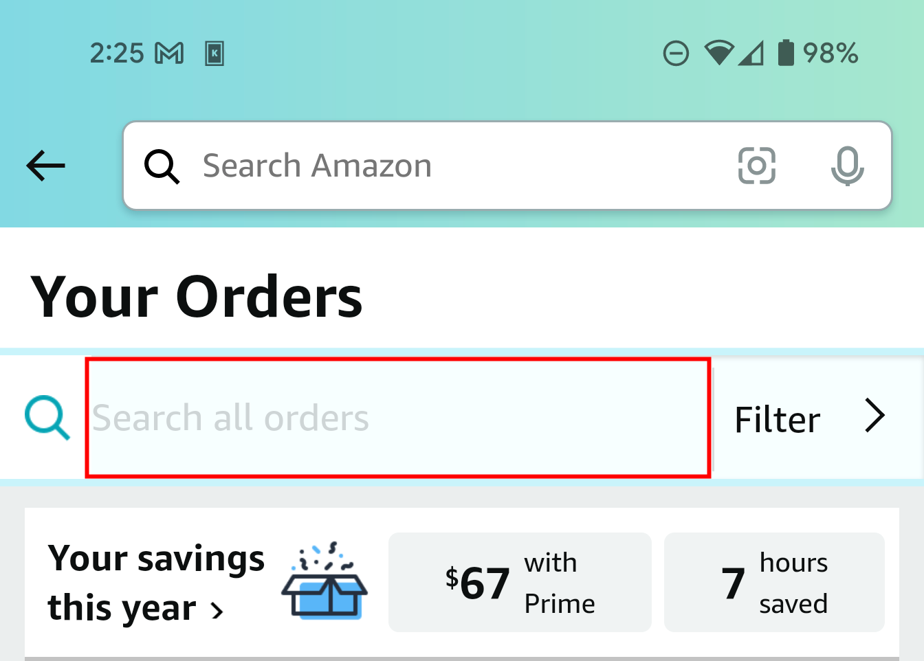 How to Search Your Amazon Order History