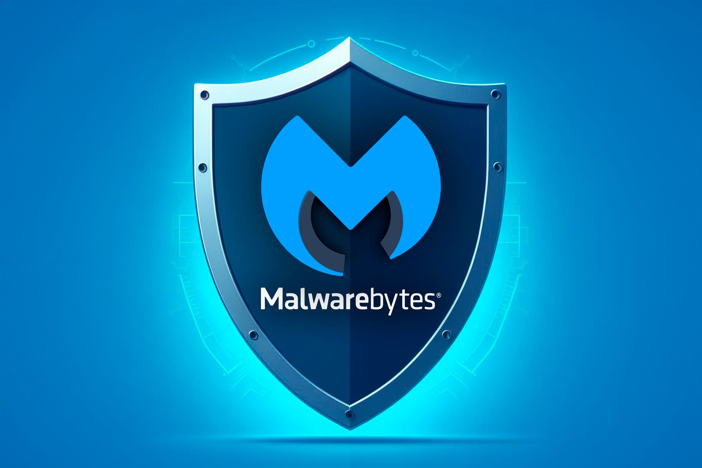 A shield with malwarebytes logo