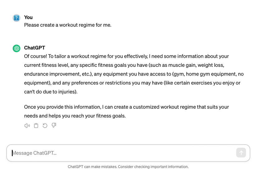 I Used Chatgpt To Create A Workout Routine Here S How It Did