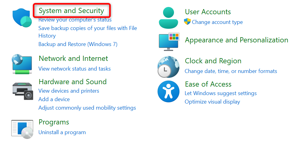 Windows 11 Control Panel tabs.