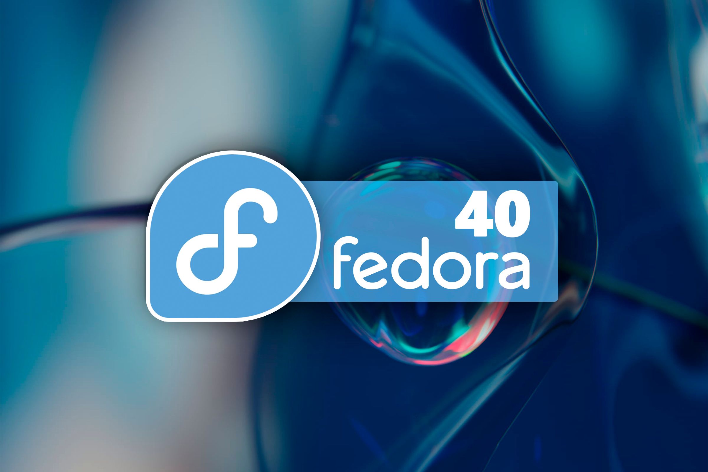 Default Fedora 40 background with Fedora 40 word and logo