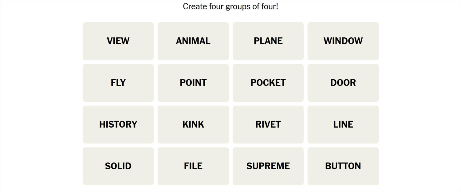 Today's NYT Connections Hints and Answer for May 1 (325)