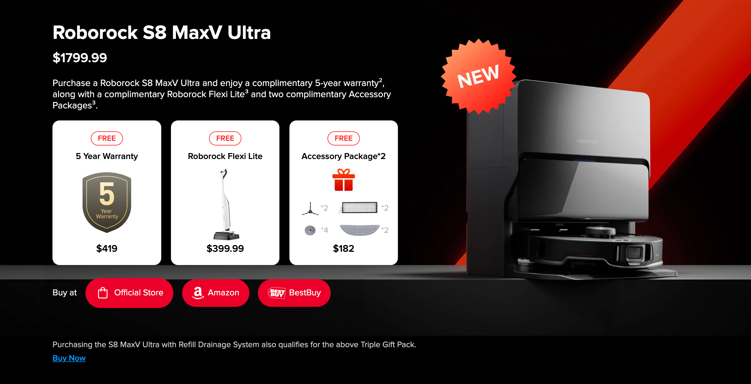 Roborock S8 MaxV Ultra promotional deal