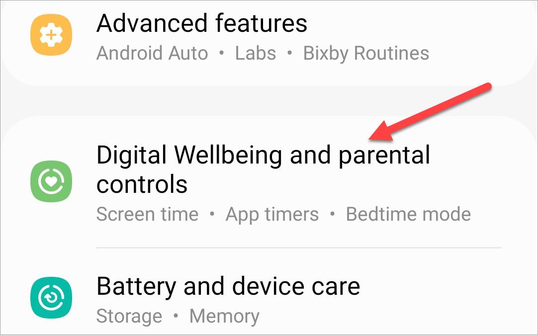 Digital Wellbeing and Parental Controls.