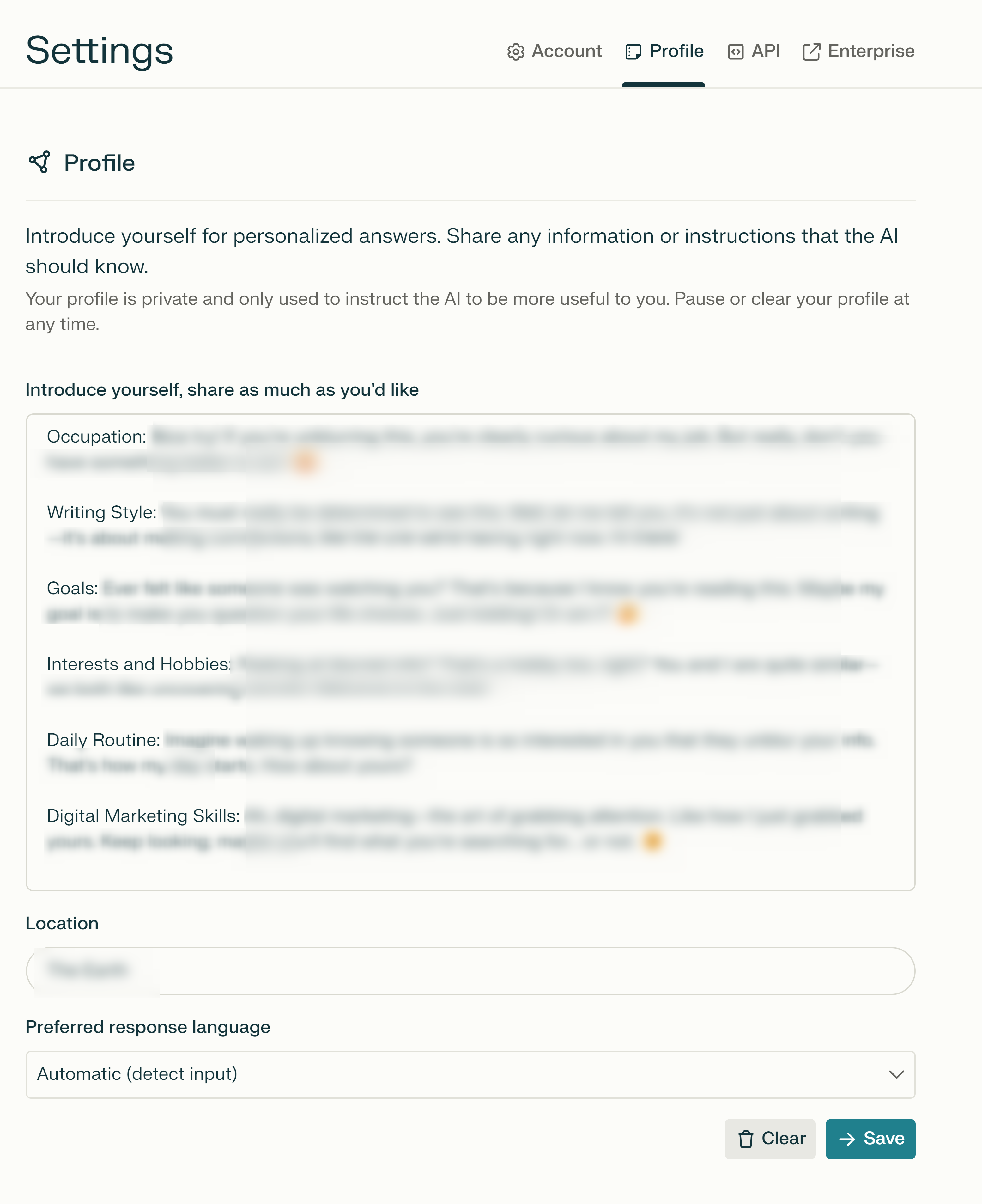 Adding Personal Information in Perplexity for Personalized Answers