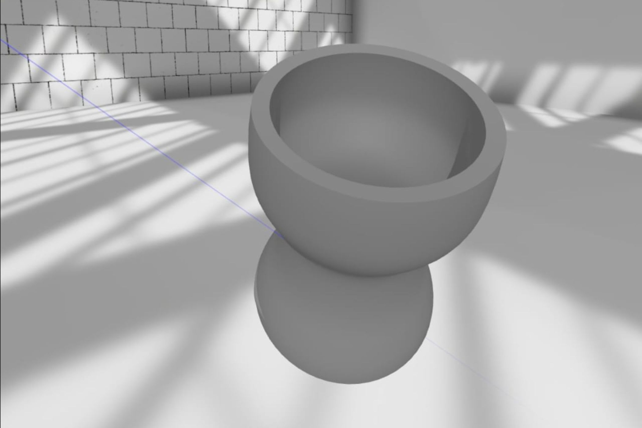 A screenshot from Gravity Sketc showing the author's pitiful attempt at making a flower pot.