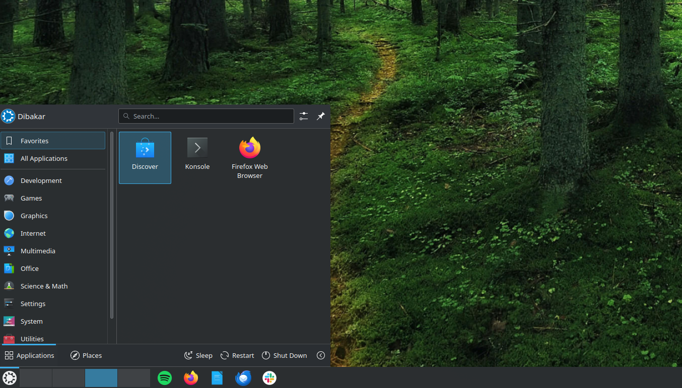 Application Launchers variation on KDE Plasma Running on Kubuntu