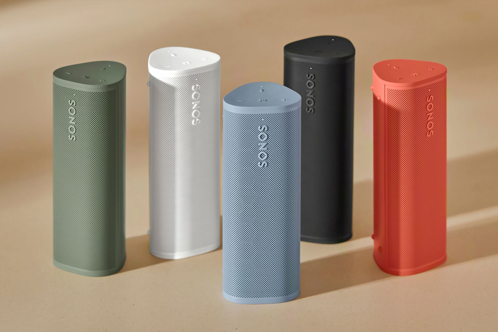 The Sonos Roam 2 in five colors.