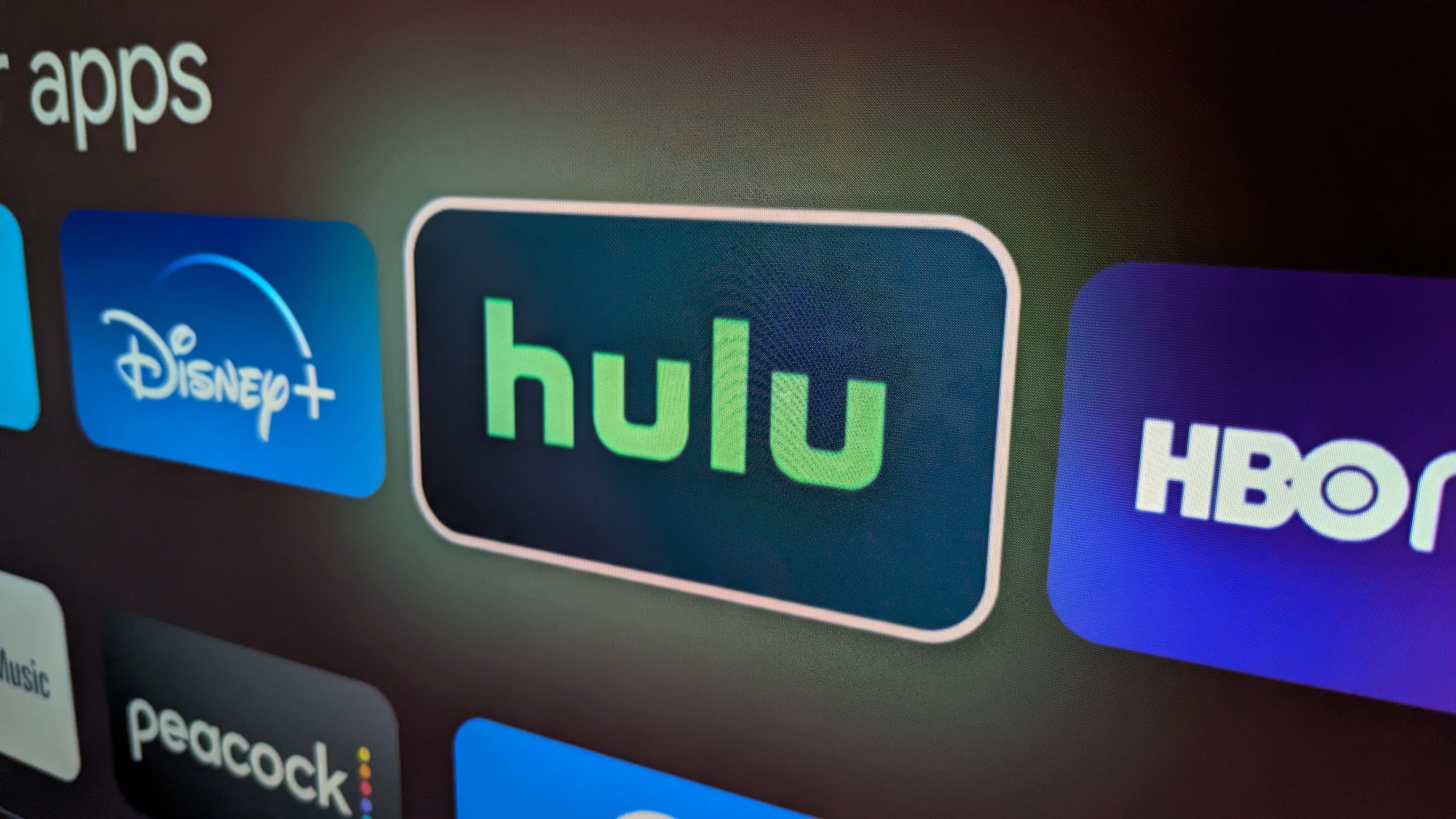 The Hulu app on Android TV.