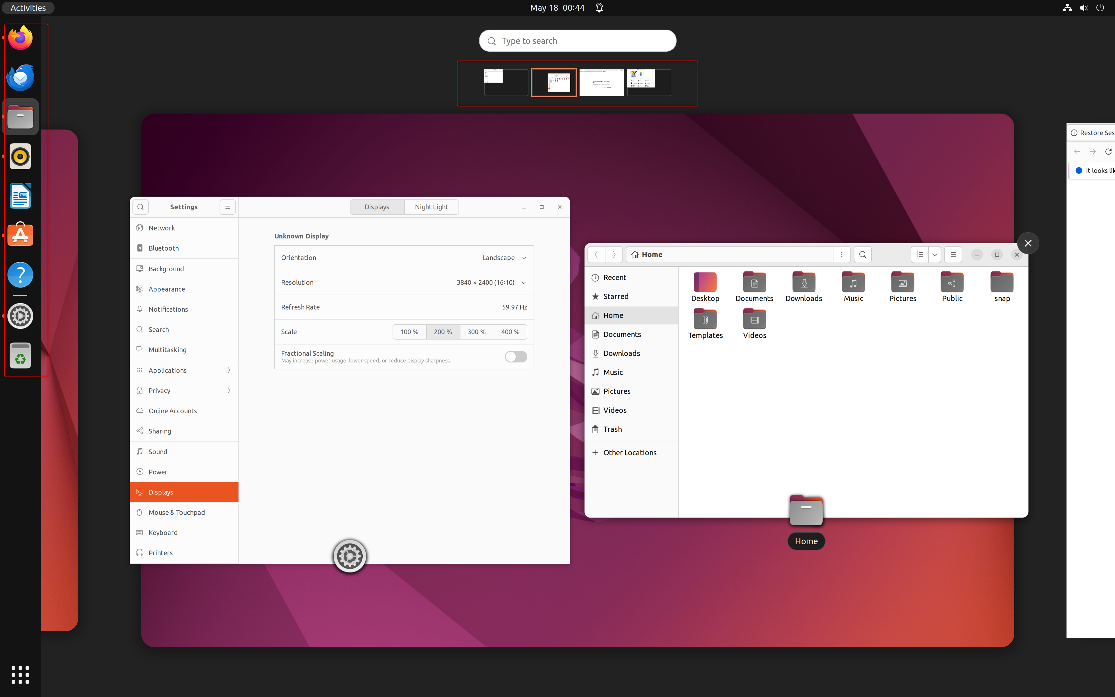 Изображение, показывающее обзор действий Ubuntu 22.04