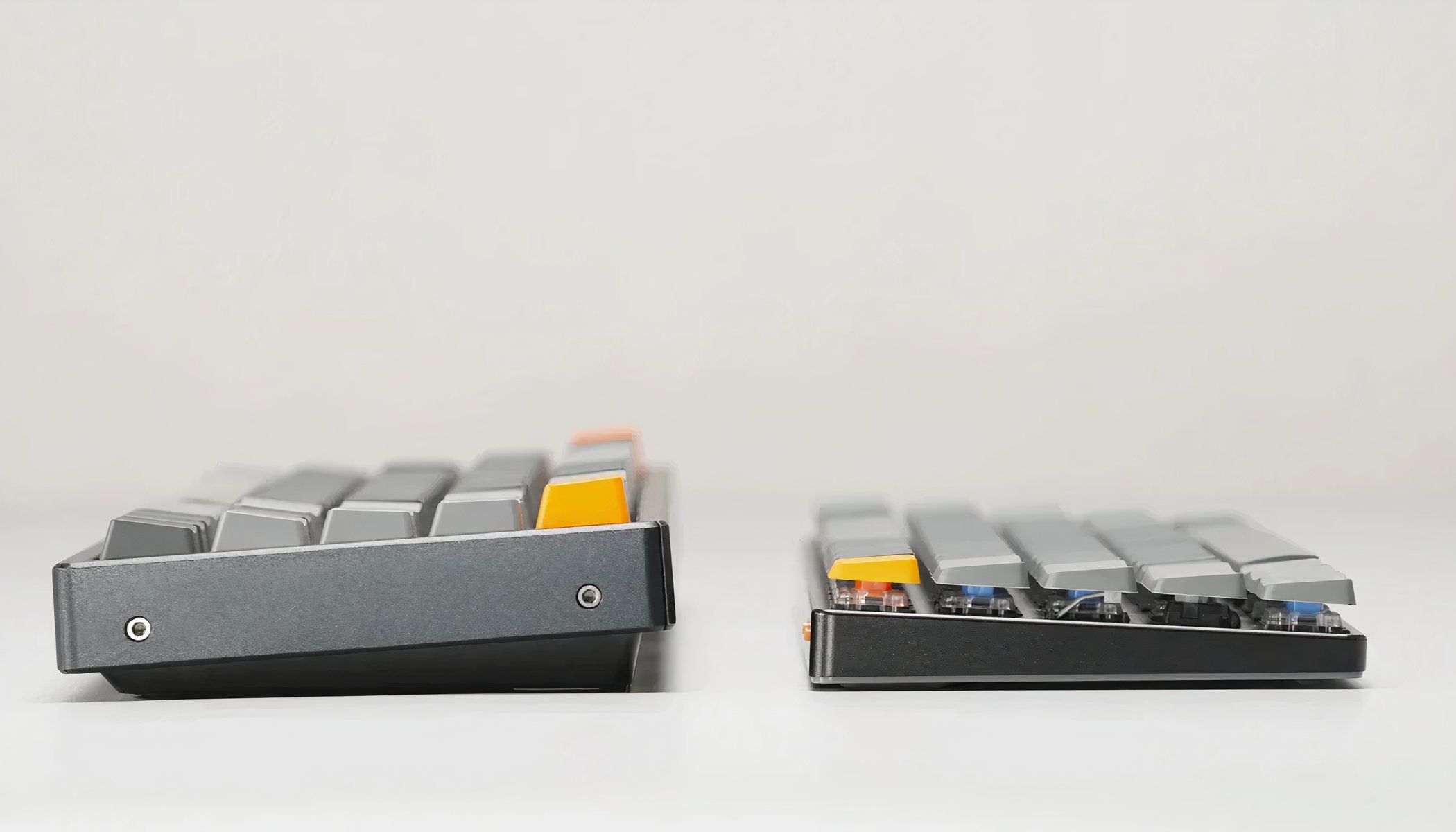 A Normal and a low profile mecnanical keyboard