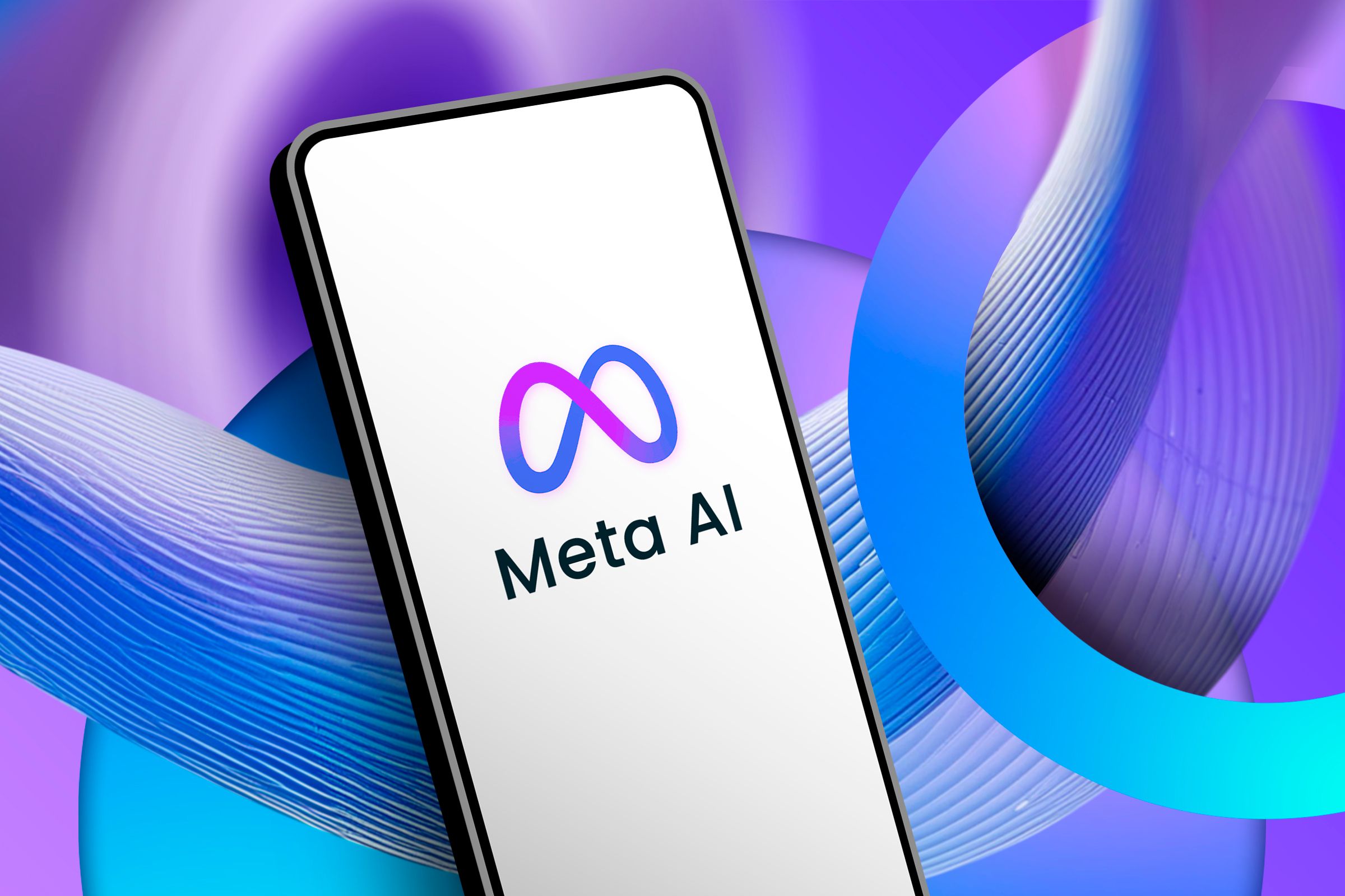 A Phone with Meta logo on its screen.