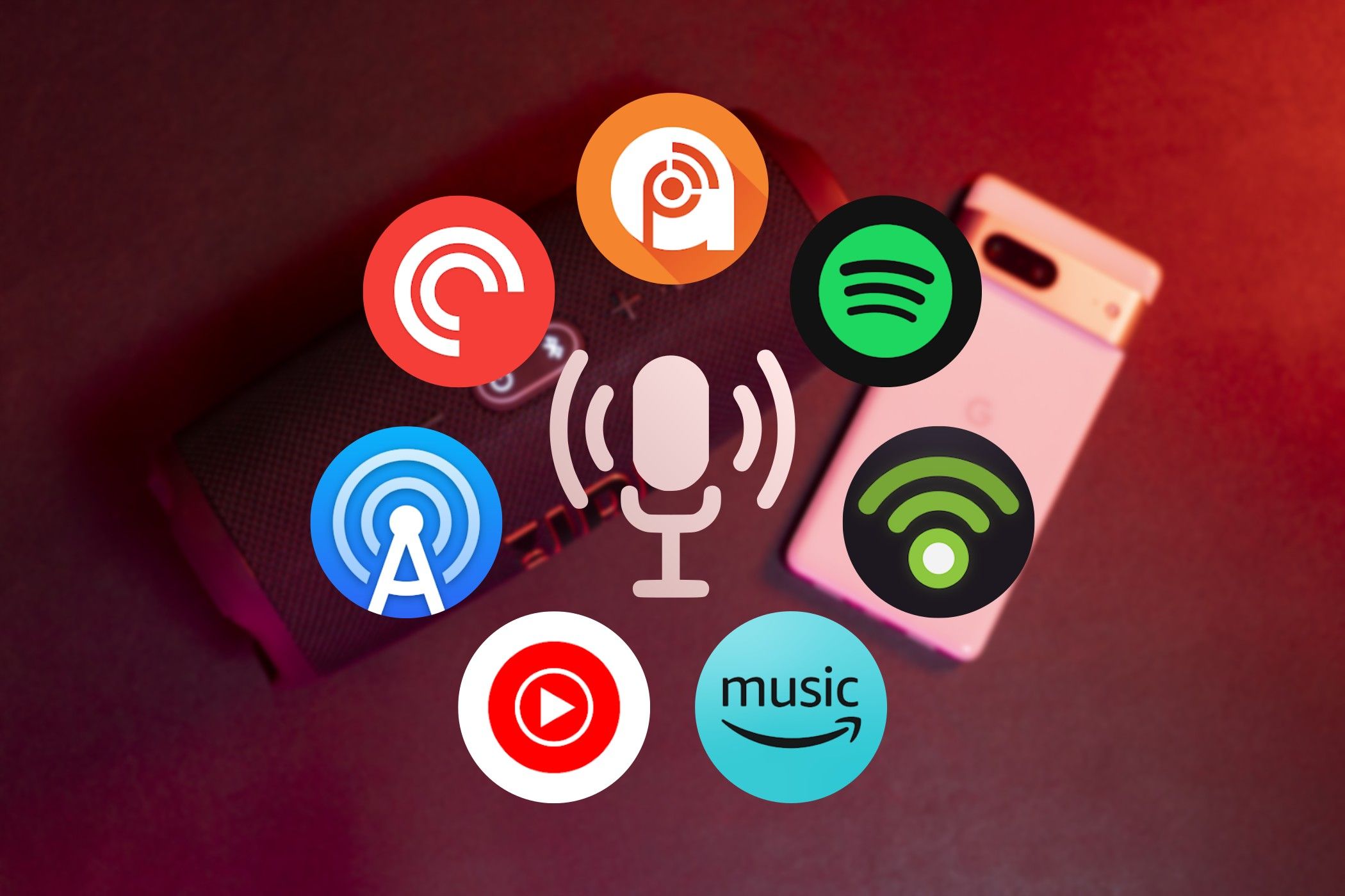 Android podcast app icons.