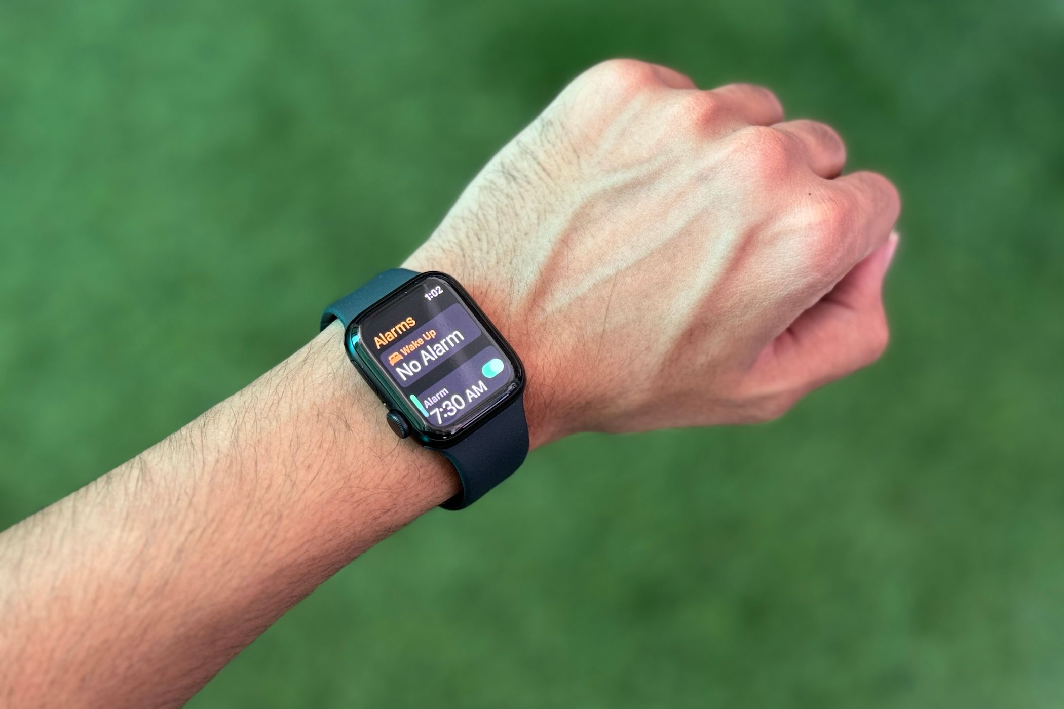 Alarms app on an Apple Watch.