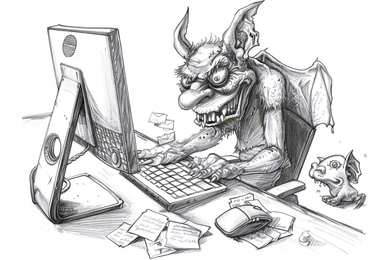 Computer Daemon Cartoon