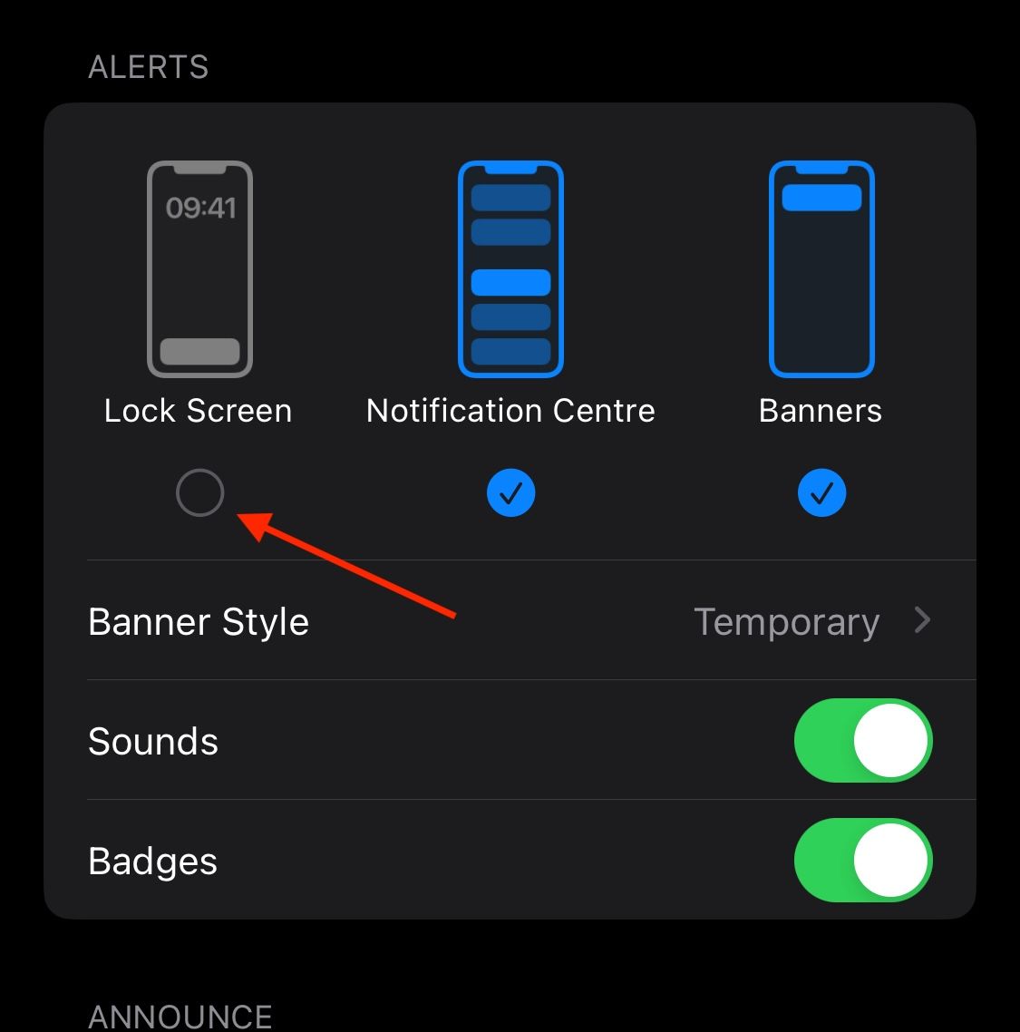 Disable certain types of notifications from waking your iPhone when locked.