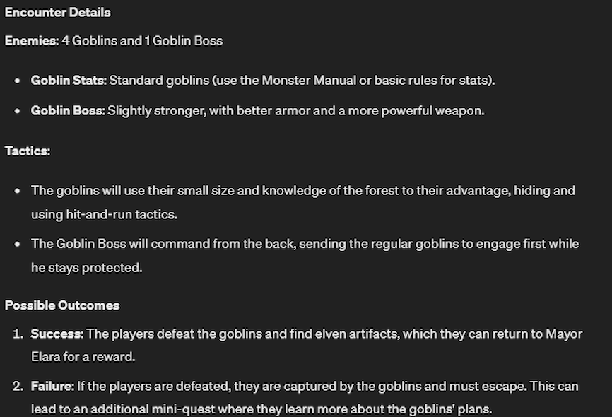 Text Description of Encounter Details from ChatGPT
